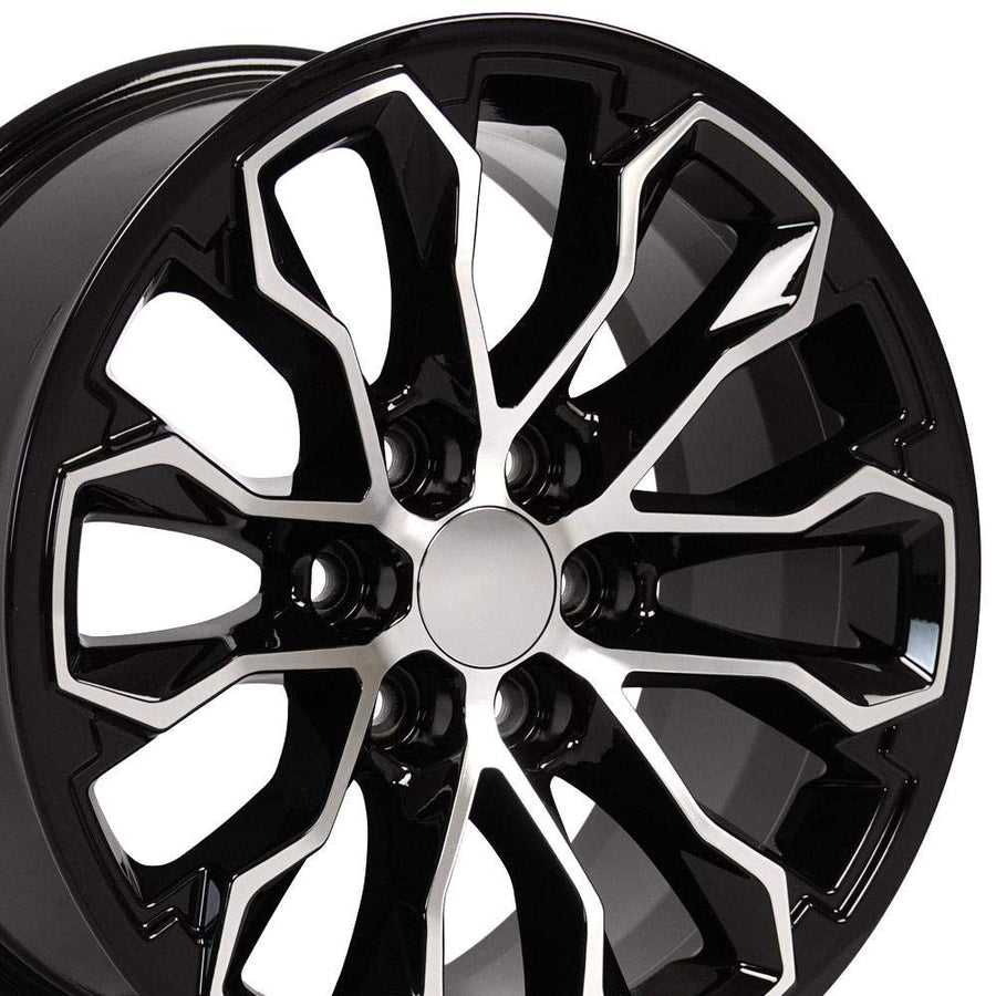 CV54 OE Wheels 17 Inch Rim Fits Colorado ZR2 Style 6x120 17x8 Gloss Black Machined - Hollander 5891 (1)