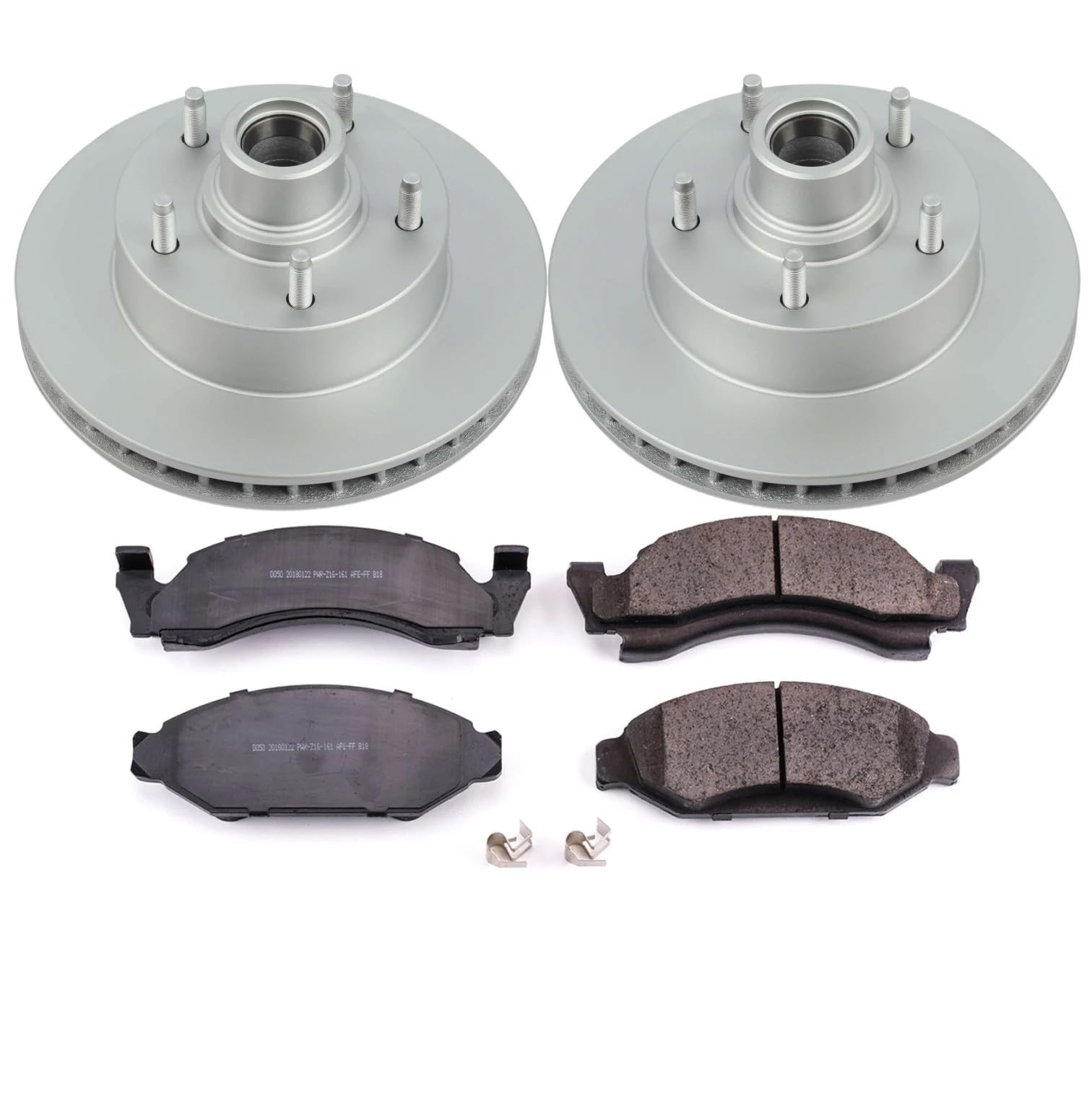 Power Stop Z17 Front Coated Rotor Kit-Coated Brake Rotors & Ceramic Brake Pads CRK2578