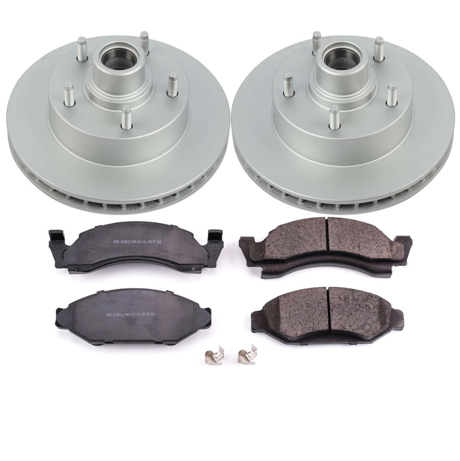 Power Stop Z17 Front Coated Rotor Kit-Coated Brake Rotors & Ceramic Brake Pads CRK2578
