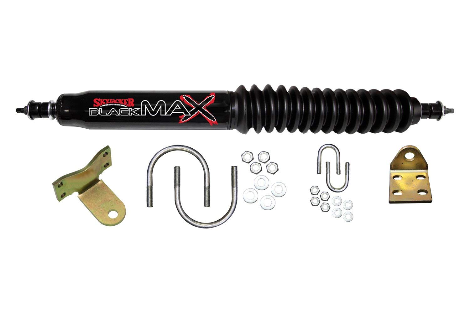 Skyjacker Suspension Lift Kit D200CAK-B w/Shock Black MAX Shocks 1.5-2 in. Lift Incl. Front Leaf Springs Front U Bolt Kit Front Bushing Kit Rear Add-A-Leafs