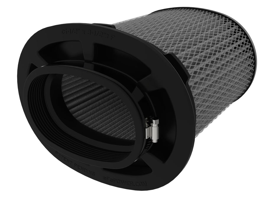 Momentum Intake Replacement Air Filter aFe POWER w/Pro DRY S Media - 5.50"x3.50" Inlet, 9" Tall - #20-91208D