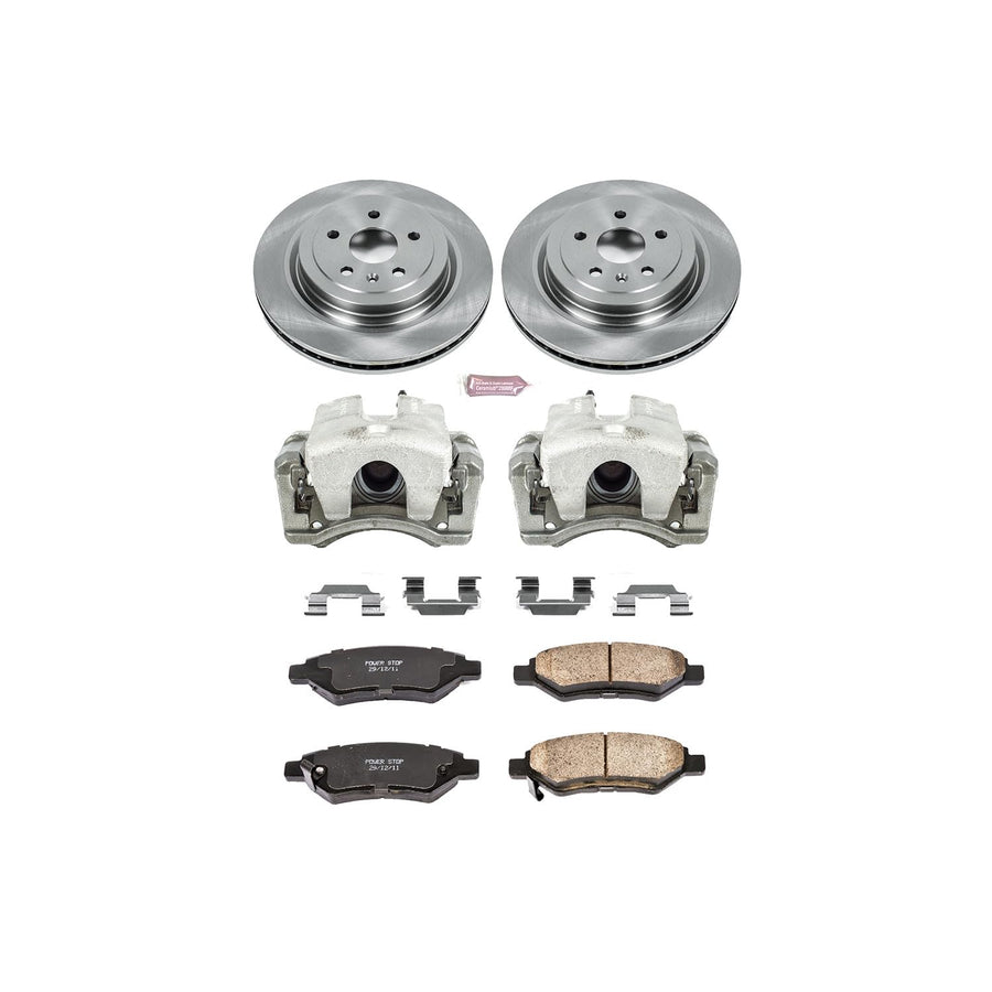 Power Stop KCOE4723 1-Click Autospecialty OE Replacement Brake Kit with Calipers For Cadillac CTS 2008-2014 [Model Specific]