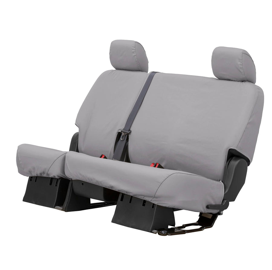 Covercraft Custom Seat Covers Polycotton | Fits 2022-2025 Nissan Pathfinder | 2nd Row 60/40 Bench Seat, Grey
