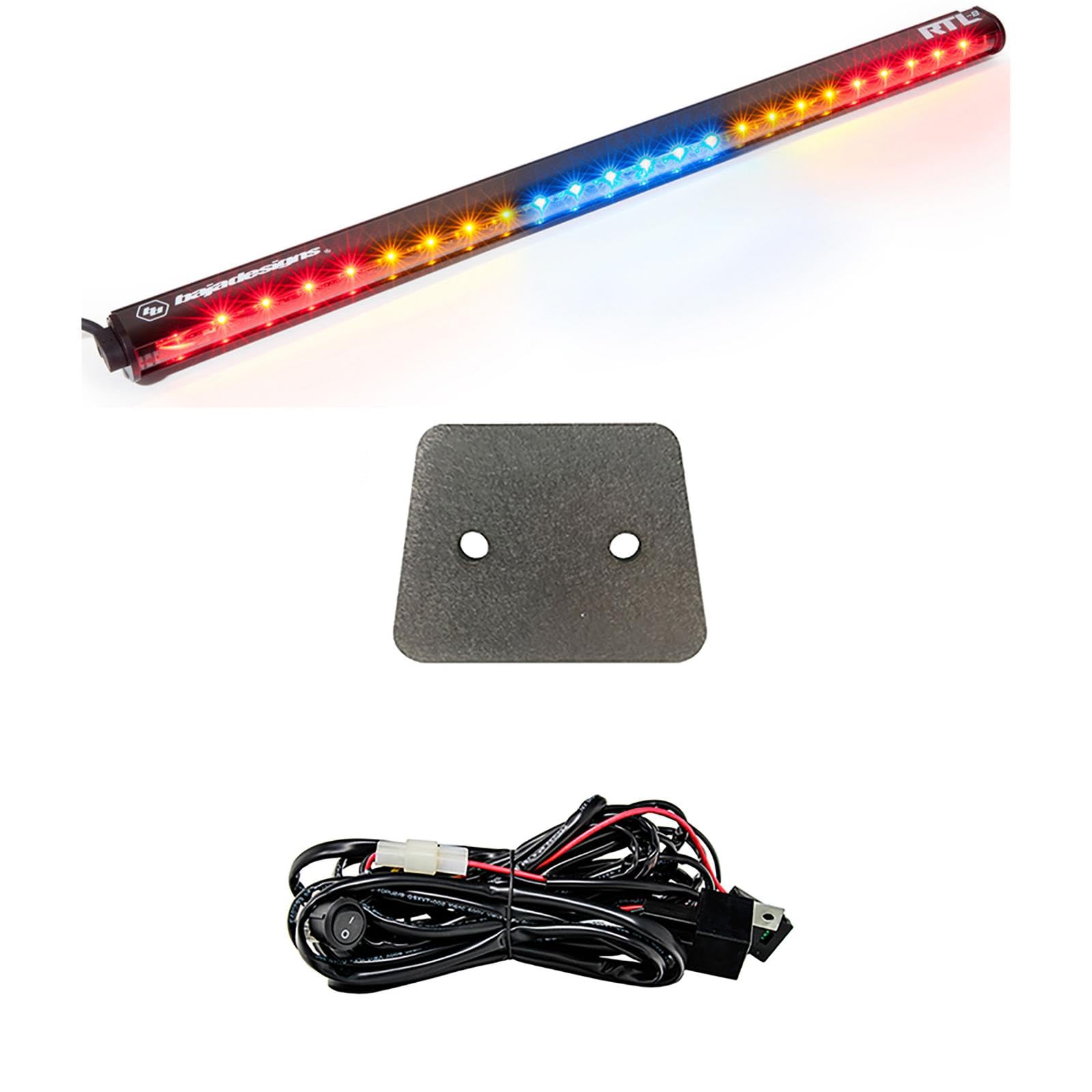 RTL BBaja Designs 30-inch LED Bar Rear Light Kit for Honda Talon 2019-21 with 2-Seats UTV (Blue; No Turn Signal)