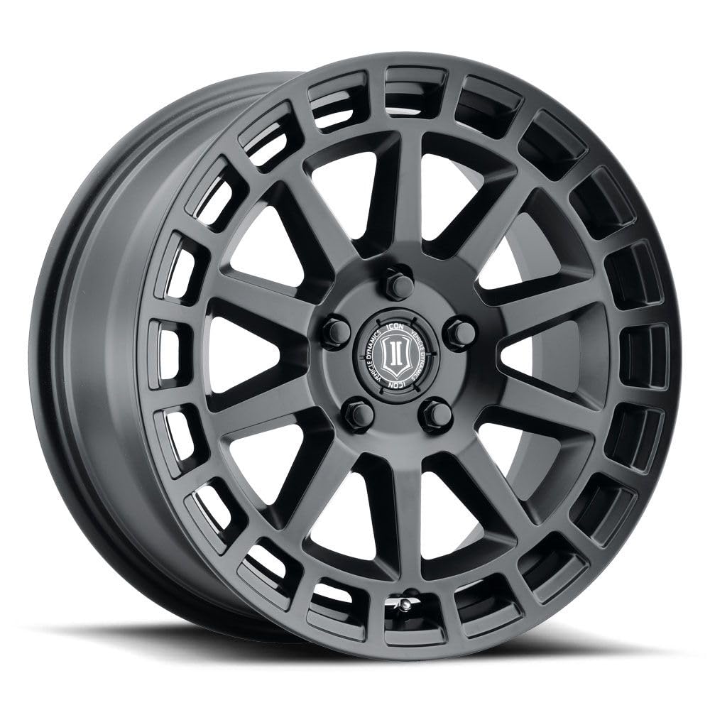ICON Journey Alloys, Satin Black, 17 x 8/5 x 4.5, 38mm Offset, 6" BS, 7117806560SB