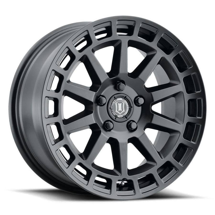 ICON Journey Alloys, Satin Black, 17 x 8/5 x 4.5, 38mm Offset, 6" BS, 7117806560SB