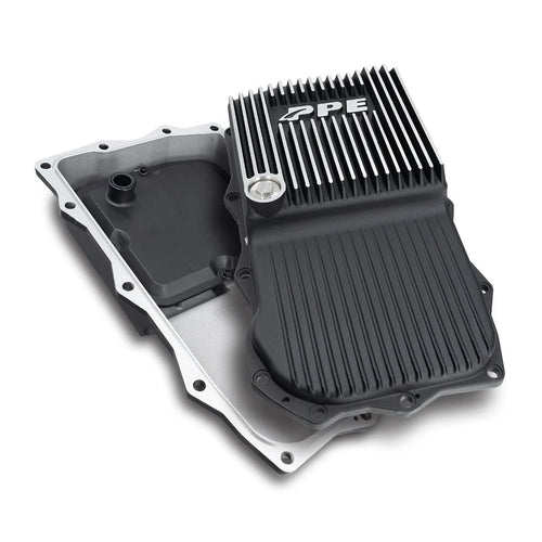 Heavy-Duty PPE Cast Aluminum Trans Pan (Brushed) 228053010 Compatible with Ram 2013-2021+ 5.7L V8 Gas, 3.0L EcoDiesel or Dodge 2015-2021+ Challenger/Charger 5.7L V8, 6.4L V8 Gas with 8HP70/8HP75