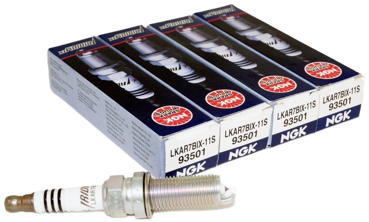 Iridium IX Spark Plug NGK LKAR7BIX-11S (93501 Iridium Ix), 4 Pack