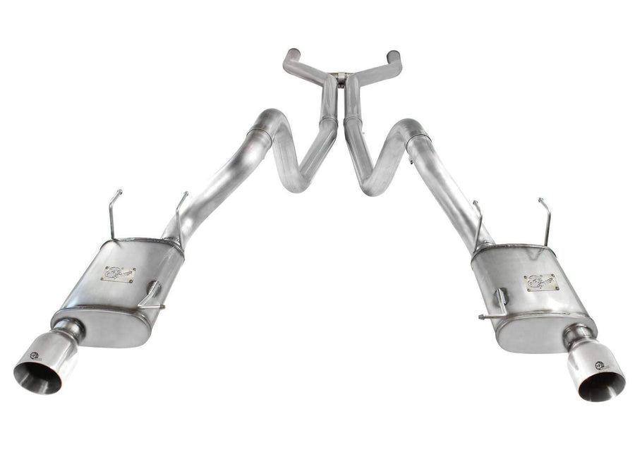 3" aFe (49-43049-P) Stainless Steel Cat-Back Exhaust System with Polished Tip for Ford Mustang GT