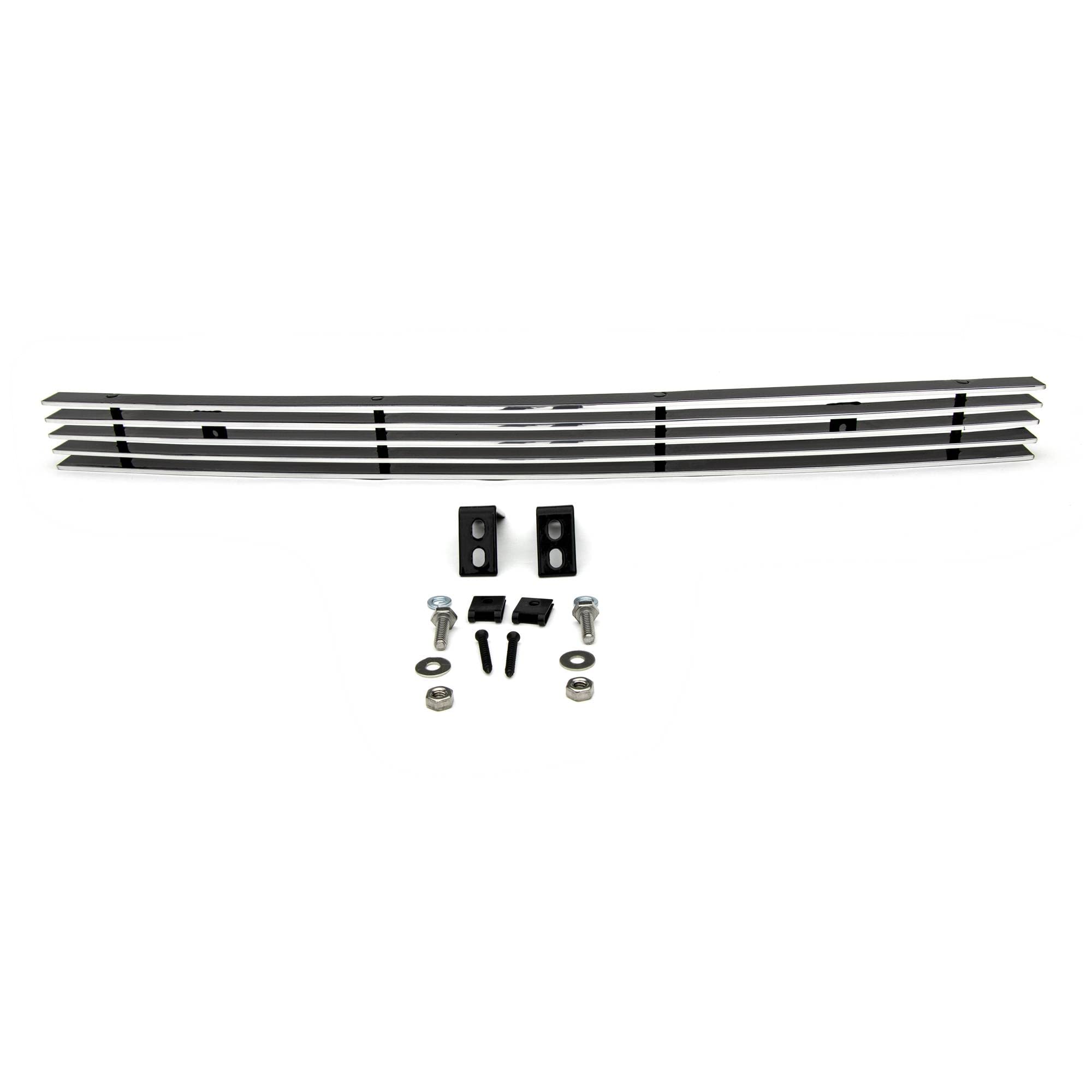 Horizontal T-Rex 25112 Aluminum Polished Finish Billet Bumper Grille Bolt-on for Chevrolet Silverado 1500
