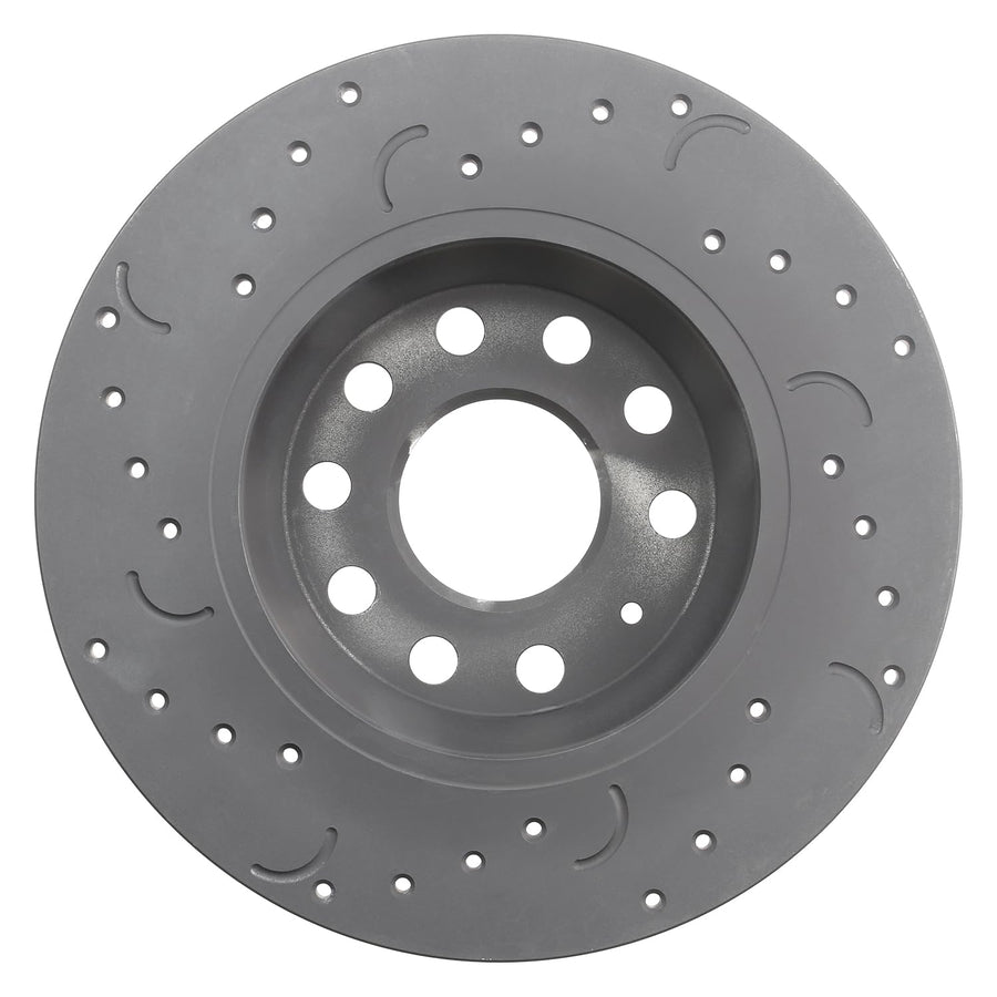 Talon Cross-Drilled and Slotted Solid Rotor, Hawk Performance Brakes, 11.26 in. Diameter, 1.91 in. Height