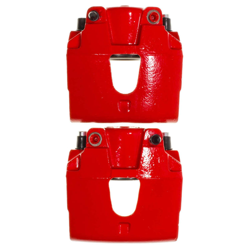 Power Stop S15181 Front Pair of High-Temp Red Powder Coated Calipers