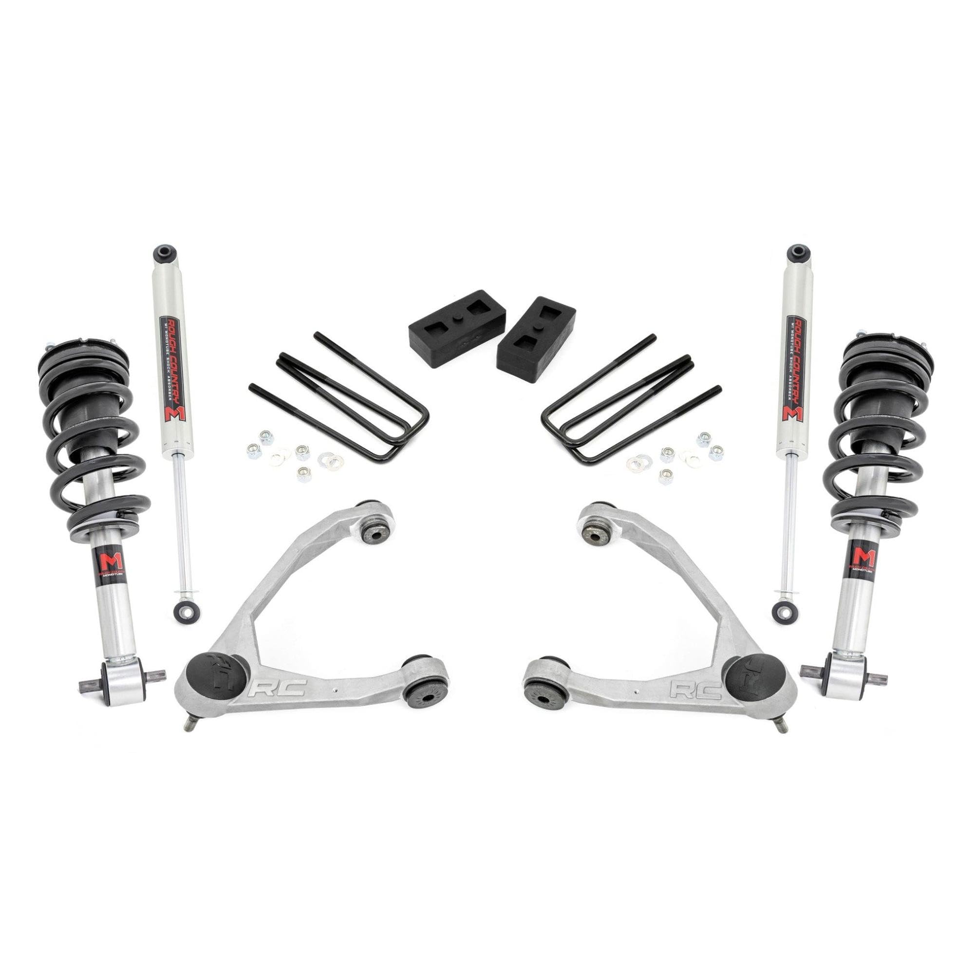 3.5" Rough Country Lift Kit w/M1 Struts for 07-13 Chevy/GMC 1500 2WD - 24640