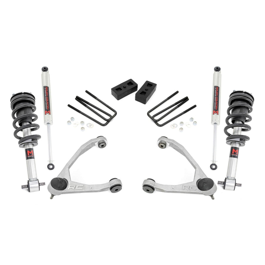 3.5" Rough Country Lift Kit w/M1 Struts for 07-13 Chevy/GMC 1500 2WD - 24640