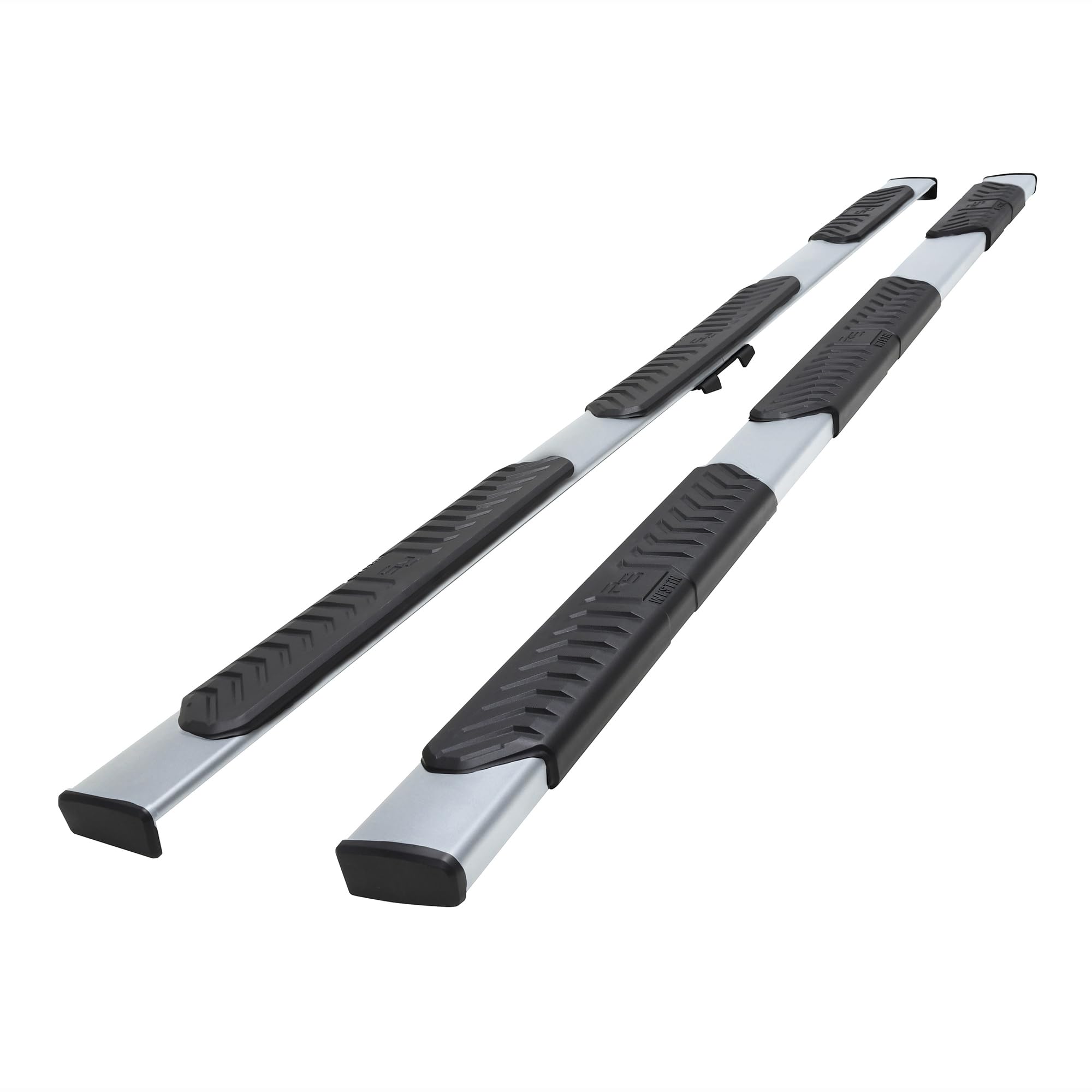 Westin R5 M-Series 28-5234760 Wheel-to-Wheel Nerf Bars XD fits 2020-2025 Silverado Sierra 2500 3500 Crew Cab 6'5" Bed Polished Pair