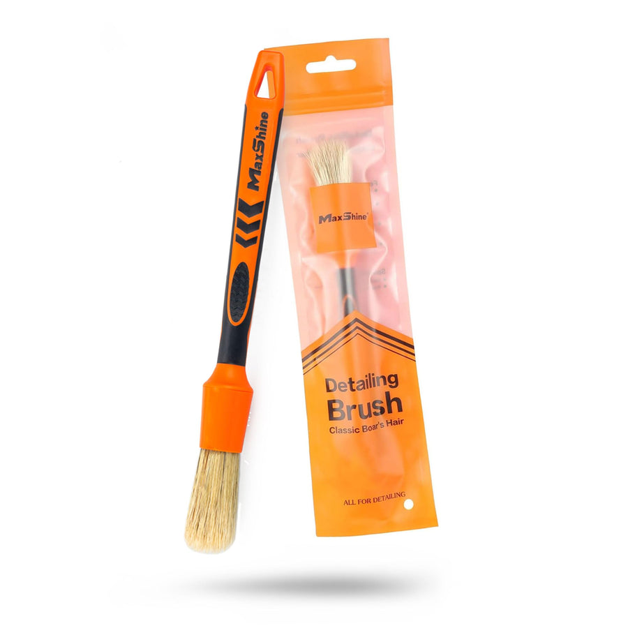 Maxshine #10 Small Universal Detailing Brush – Classic Boar’s Hair Bristles, Soft & Durable – Professional Brush for Interior, Exterior, Leather, Engine Bay & Wheels