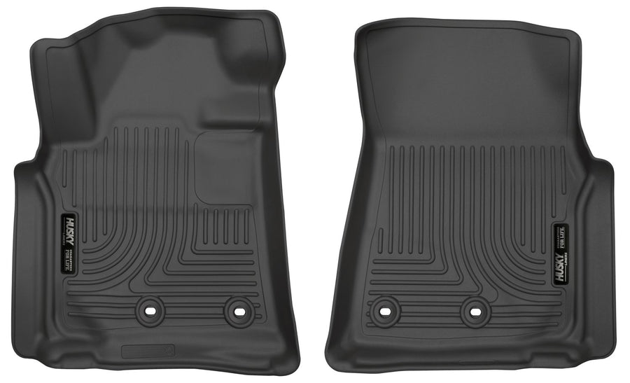 Husky Liners Floor Mats Weatherbeater | Fits 2013-2021 Toyota L& Cruiser; Lexus LX570 | Front Row, 2-pc Black - 13091