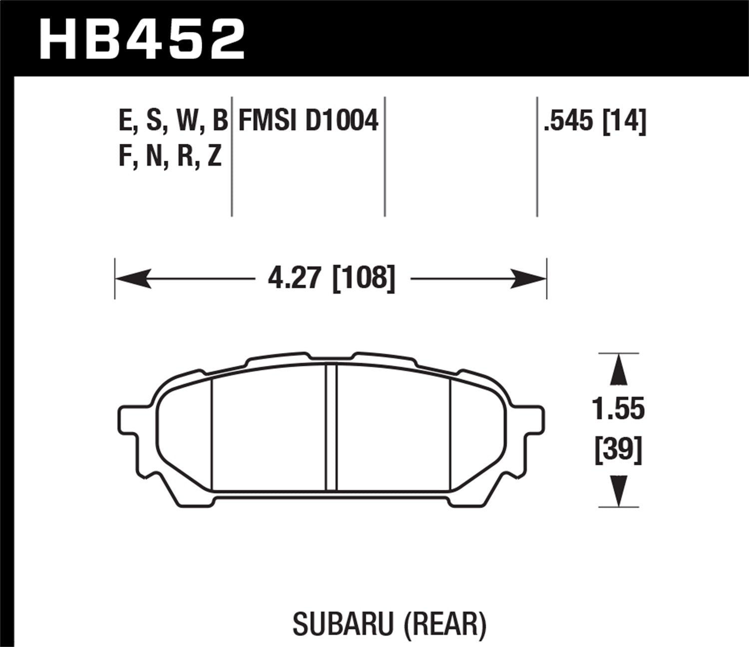 Hawk Performance Blue HB452E.545 9012 Motorsport Brake Pads