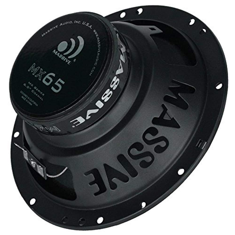 MX65V2 Massive Audio | 6.5" 2-Way Coaxial Car Speakers | 120W Max / 60W RMS | High-Performance Mid-Bass & Silk Dome Tweeter | OEM Fit | Premium Car Audio Upgrade