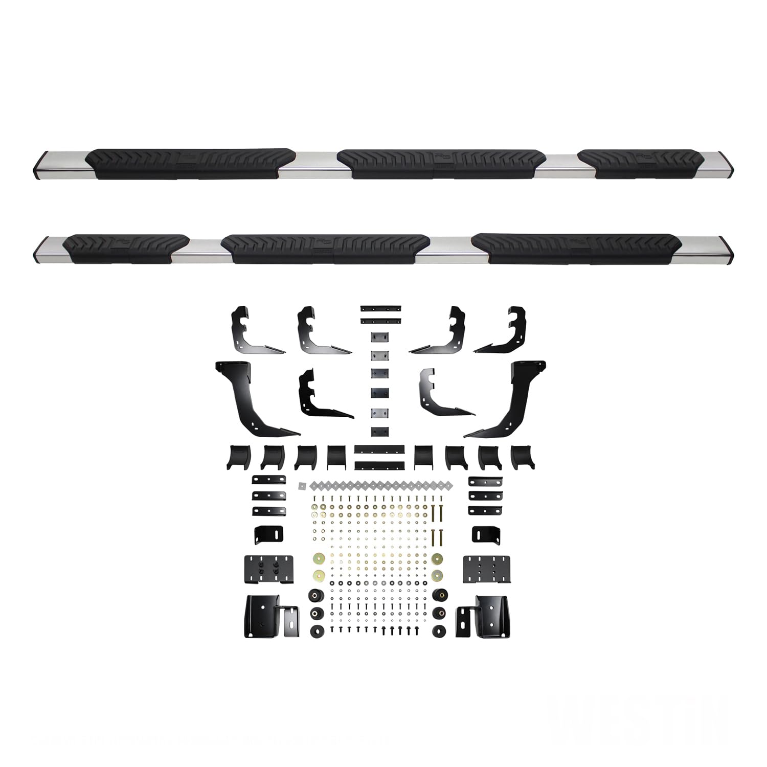 28-534700 Westin R5 Wheel to Wheel Modular Nerf Bars fits 2019-2024 Ram 1500 Crew Cab 5'7" Bed (Exc 2019-2023 1500 Classic) Polished Pair