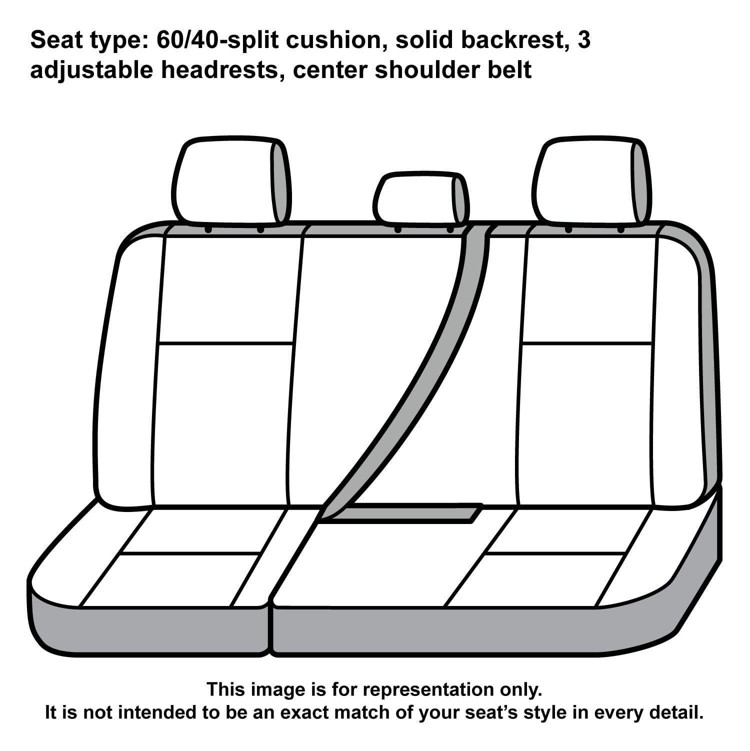 Covercraft Super Dux Carhartt SeatSaver Custom Seat Covers | Fits 2019-2025 Silverado/Sierra 1500/2500/3500 Crew Cab & Double Cab | 2nd Row 60/40 Bench Seat, Super Dux Black