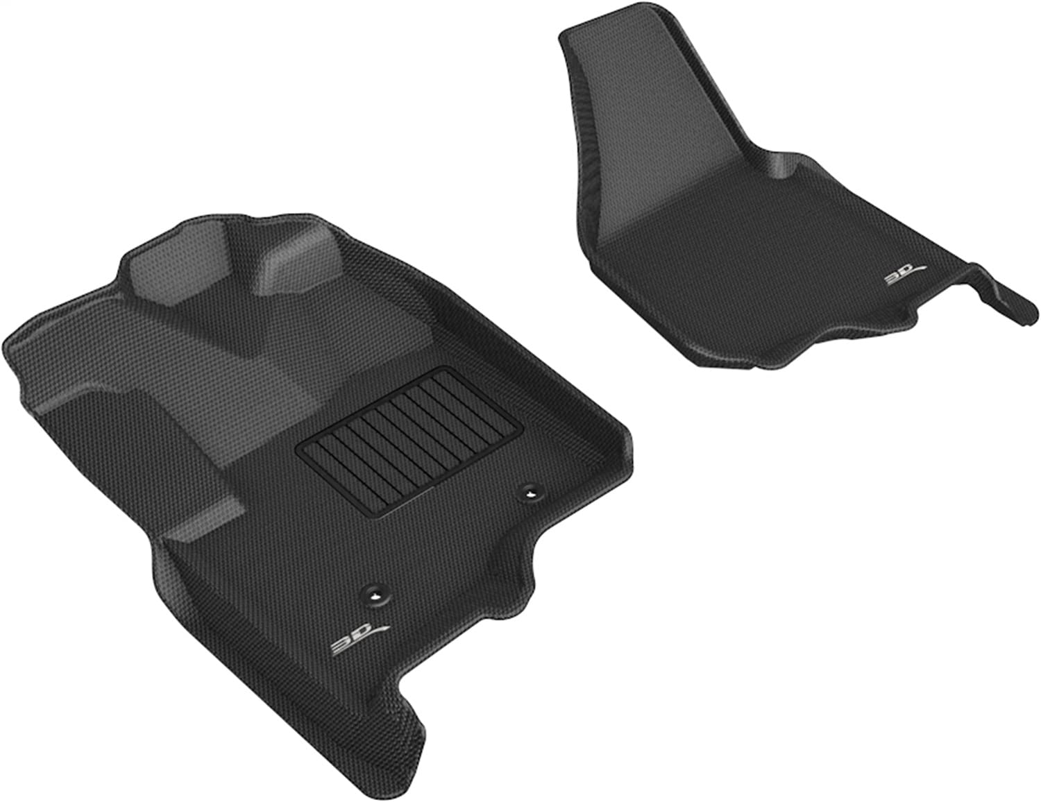Kagu 3D MAXpider Custom Fit Floor Mat (Black) for 2012-2016 Ford F-250 / F-350 / F-450 SUPERCAB/SUPERCREW - 1ST Row