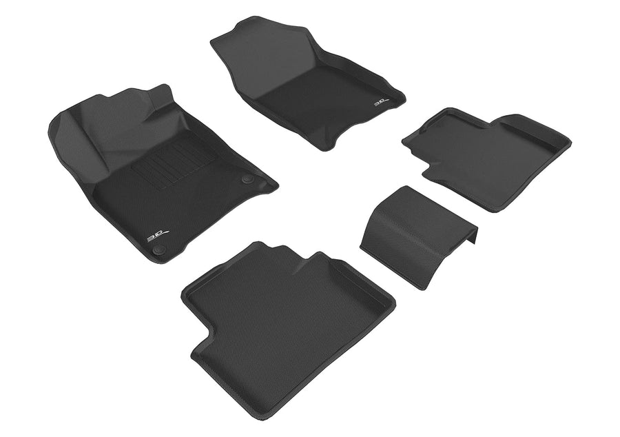 Kagu Floor Mat 3D MAXpider Custom Fit (Black) Compatible with Honda Civic 2016-2021 - Full Set