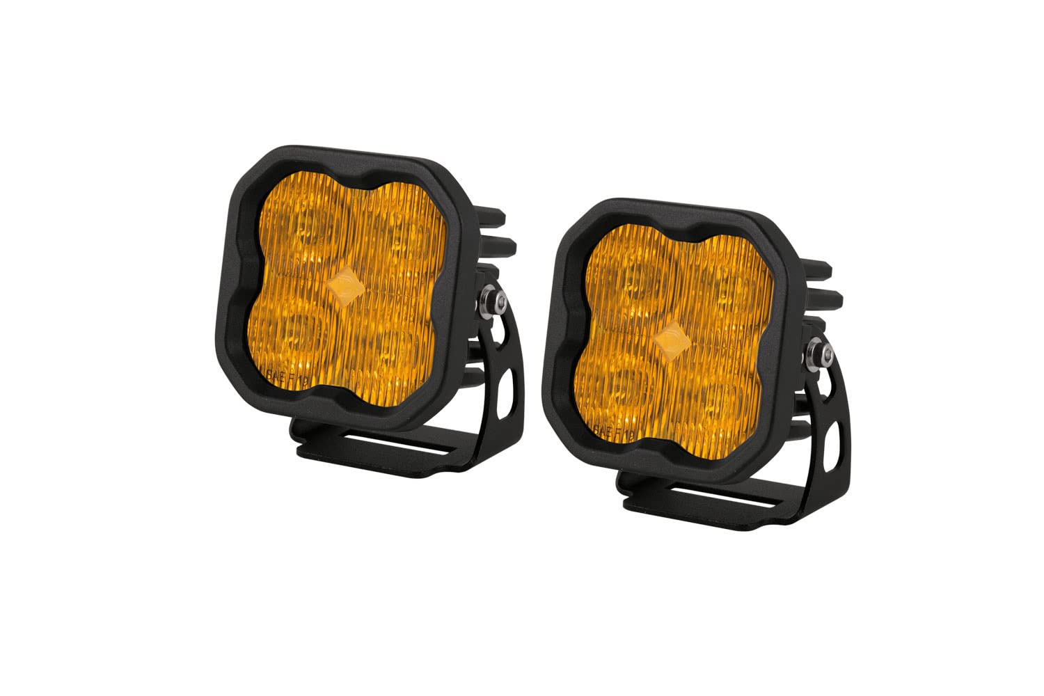 SS3 SAE Yellow Max LED Pod Diode Dynamics (pair), SAE Fog with Amber Backlight