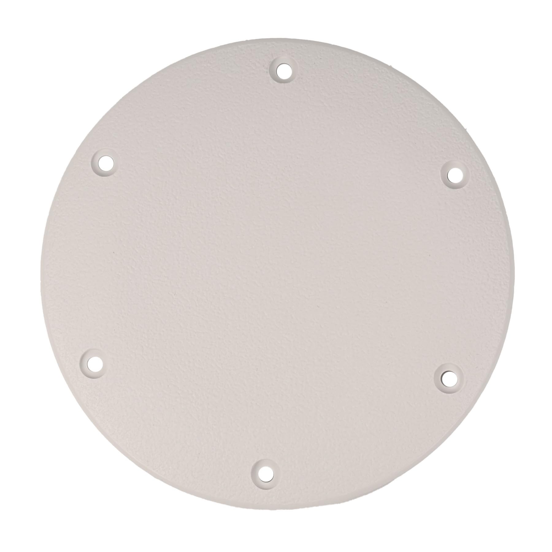 T-H Marine Screw Down Designer Series Deck Plates – Durable 6" Outer Diameter / 4.5" Cutout Hole - White, Non-Corrosive Marine Deck Access Solution with Textured Traction for Boats and RVs