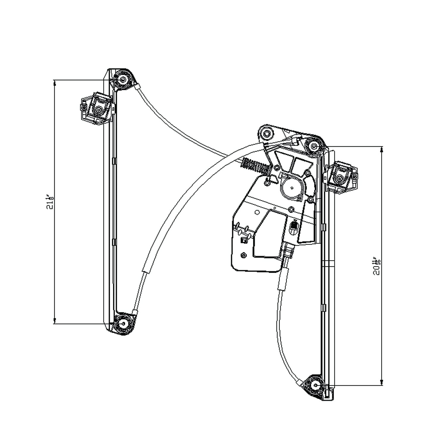 BMW Front Left TYC 660500 Replacement Window Regulator