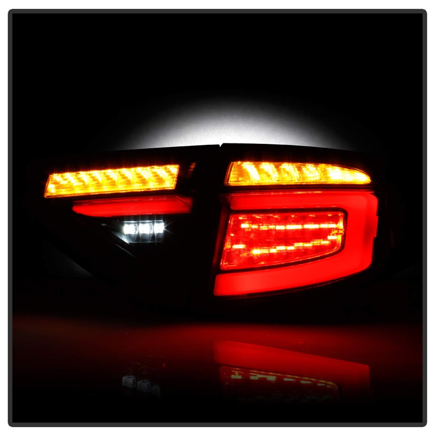 Spyder Auto 5086747 Spyder Subara Impreza WRX 2008-2014 5Dr Hatchback Wagon LED Tail Lights - Sequential Signal - Black Smoke