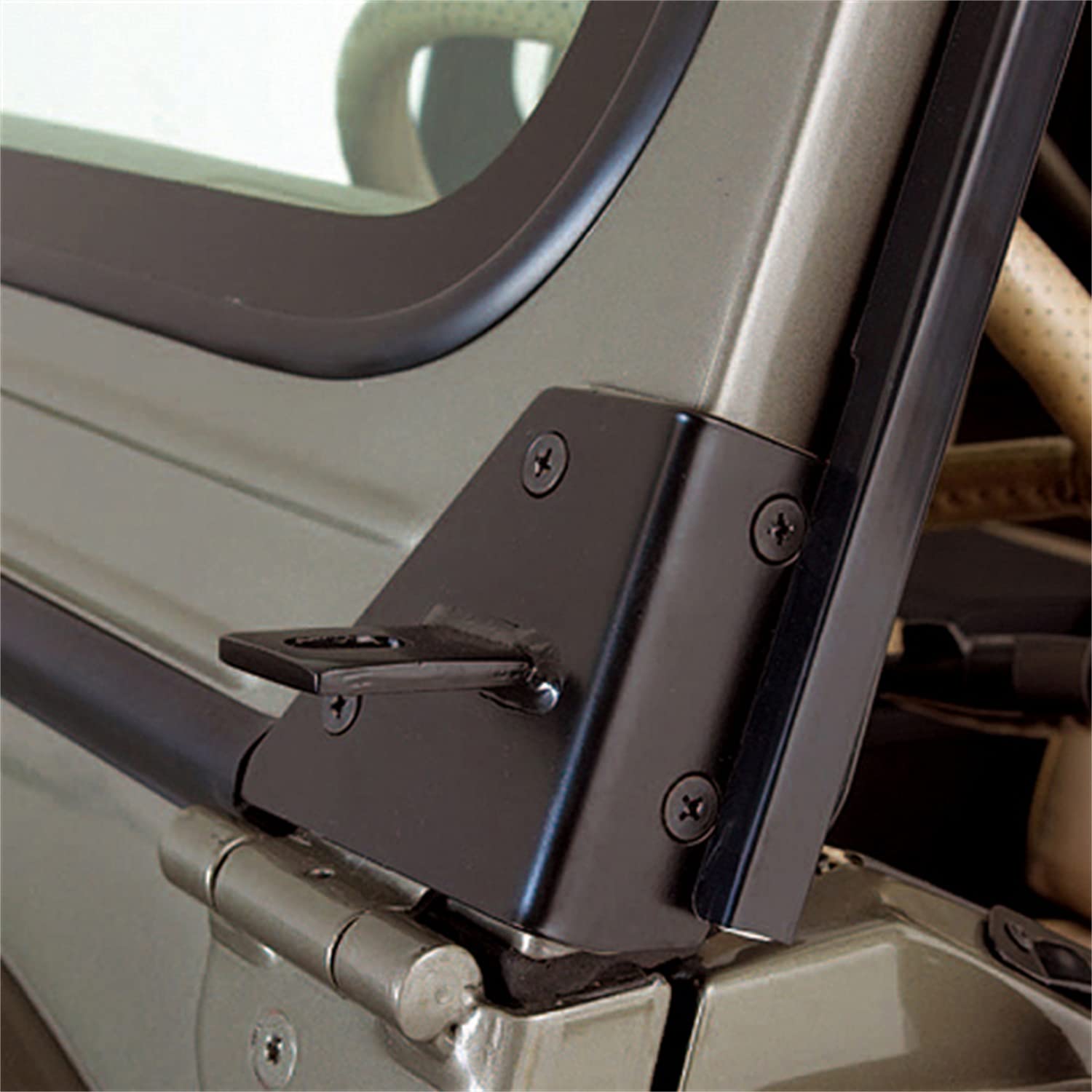 Rugged Ridge Light Kit Mount for Jeep CJ/Wrangler YJ | Windshield Mounted | 11027.01 | Fits 1976-1995 Jeep CJ & Wrangler YJ