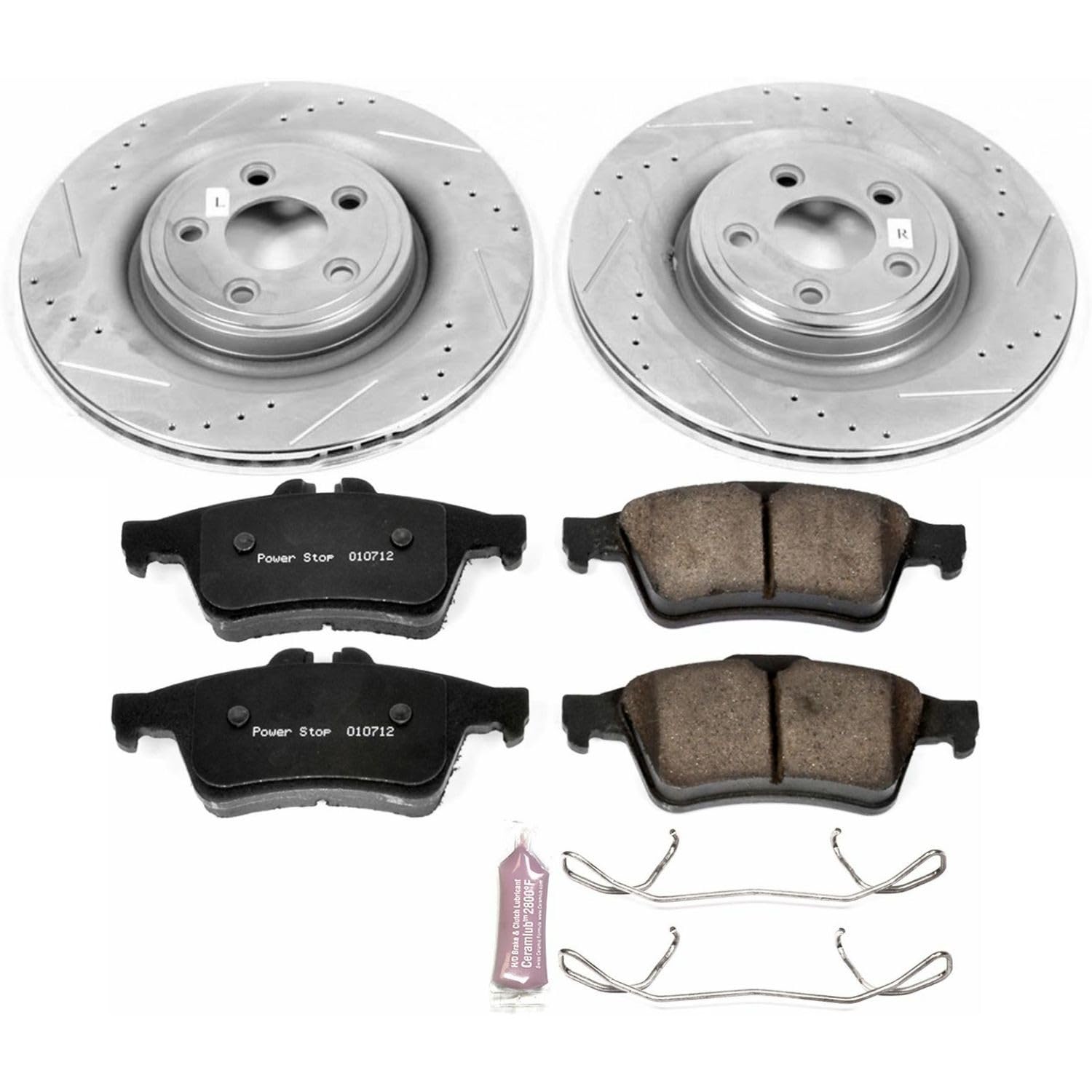 Power Stop K6279 Z23 Evolution Sport Brake Upgrade Kit Rear For Jaguar XF 2010-2015, Jaguar XJ 2010-2015, Jaguar XK 2010-2015 [Model Specific]