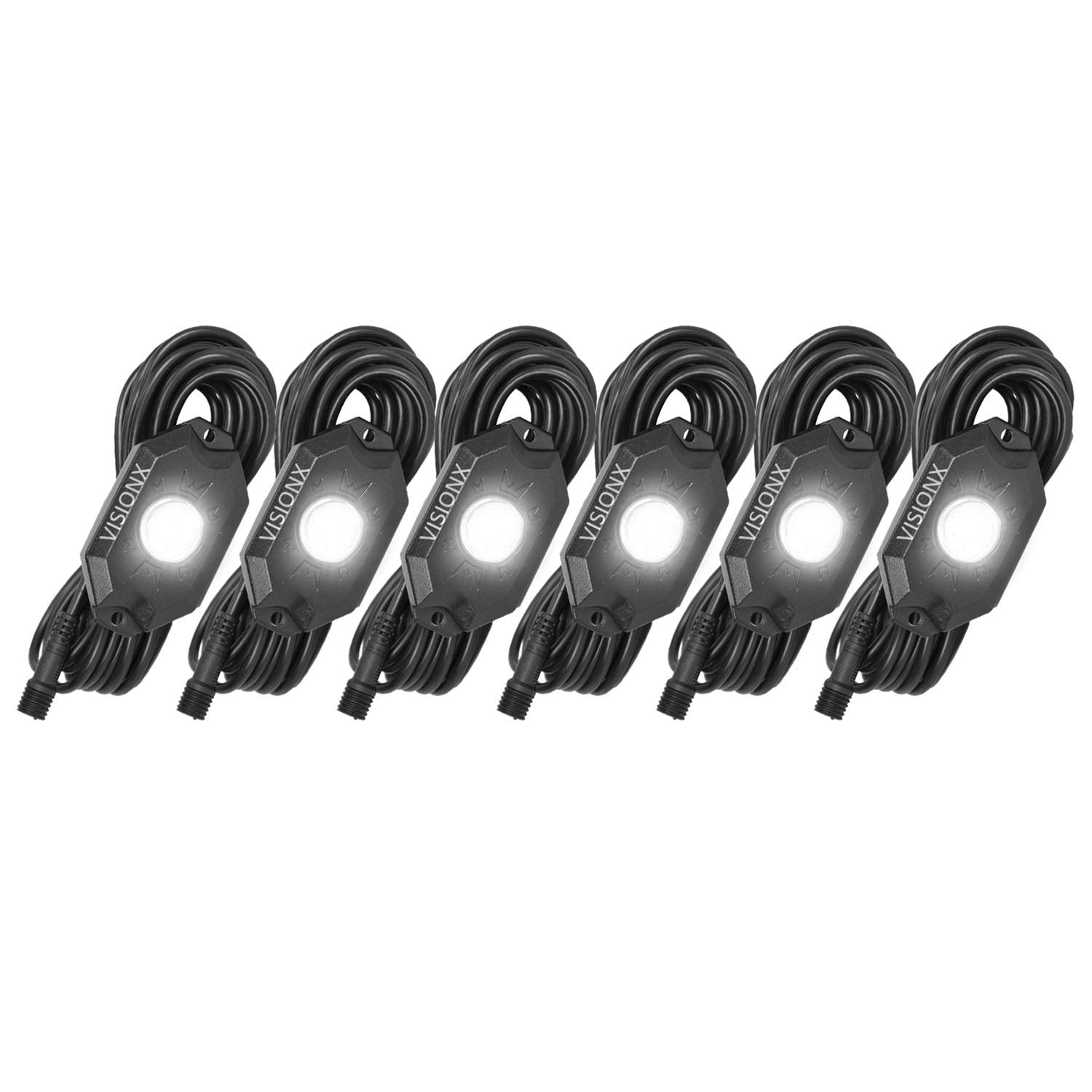 HIL-RL6W Vision X Lighting 9 Watt LED Rock Light 6 Pod Kit, White