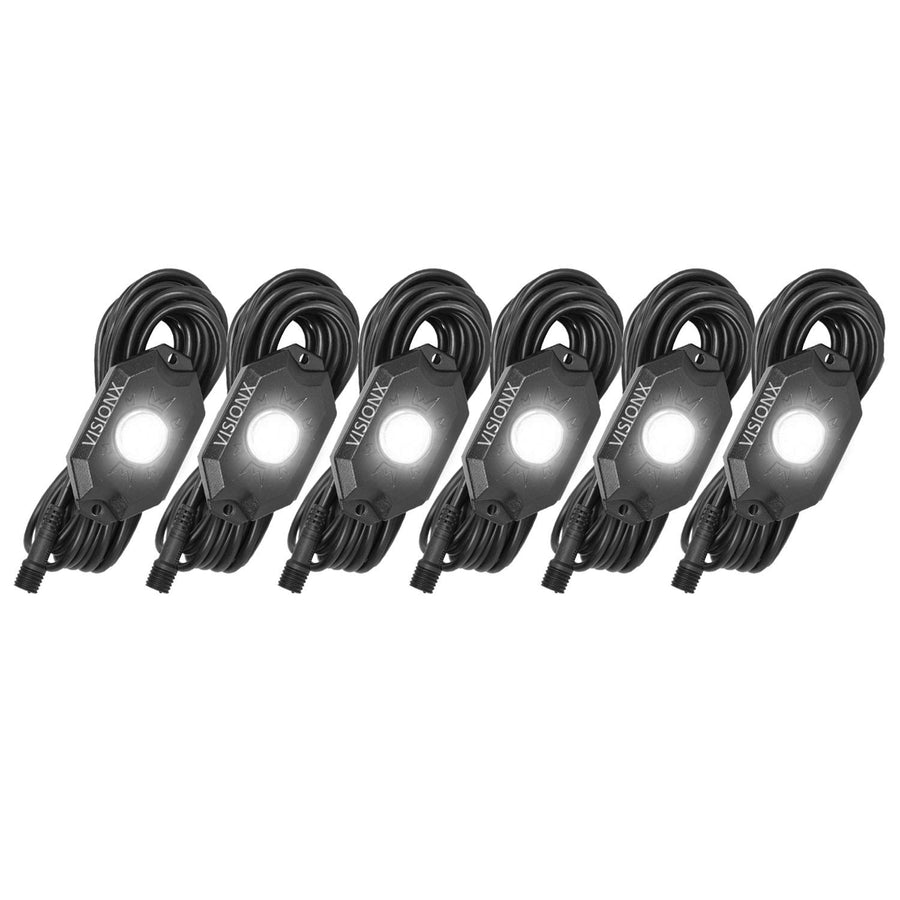 HIL-RL6W Vision X Lighting 9 Watt LED Rock Light 6 Pod Kit, White