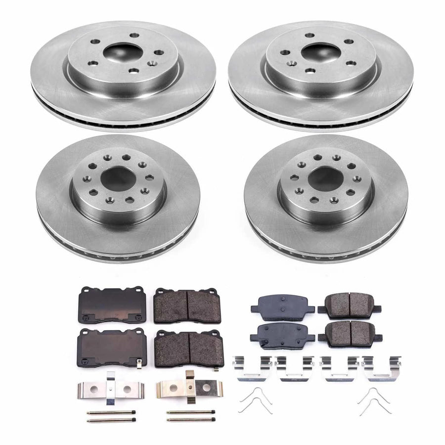 Power Stop KOE7293 Replacement Brake Kit-OE Front and Rear Brake Rotors & Ceramic Pads For Chevrolet Camaro 2016-2021 [Model Specific]