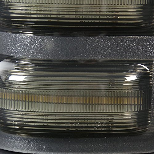 Spec-D Tuning Side Tow Mirror Smoke Led Signal Marker Lights Compatible with Ford F250 F350 F450 F550 Super Duty 2008-2016 L+R Pair Assembly