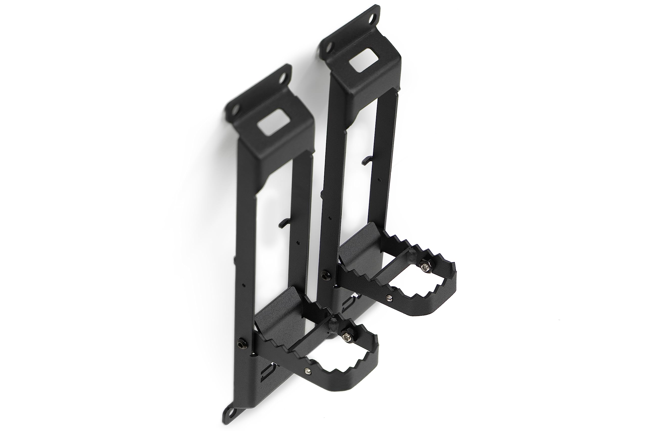 Hinge Mounted Steps for The Jeep Wrangler JK/JL 2007-2025 & Jeep Gladiator JT 2020-2025 | Pair | Quick Roof Access | Door Hinge Mounted | Anti-Slip Grip | Folding Design | DV8 Offroad