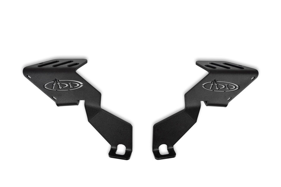 Ditch Light Brackets Addictive Desert Designs for The 2015-2020 Ford F-150 & 2017-2020 F-150 Raptor | Installs to Hood Hinge | Mounts LED Light Pods up to 6” | Made in The USA