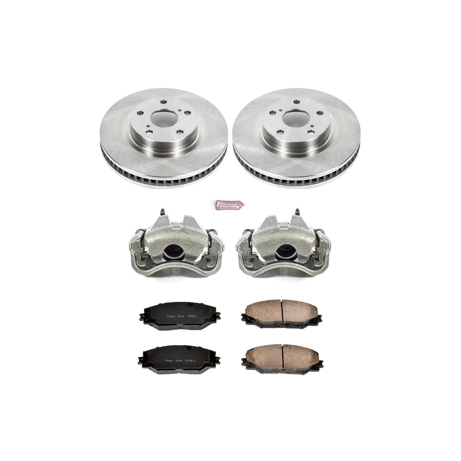 Power Stop KCOE3054A Autospeciality Front Brake Caliper Kit- Brake Rotors, Ceramic Brake Pads, Brake Calipers