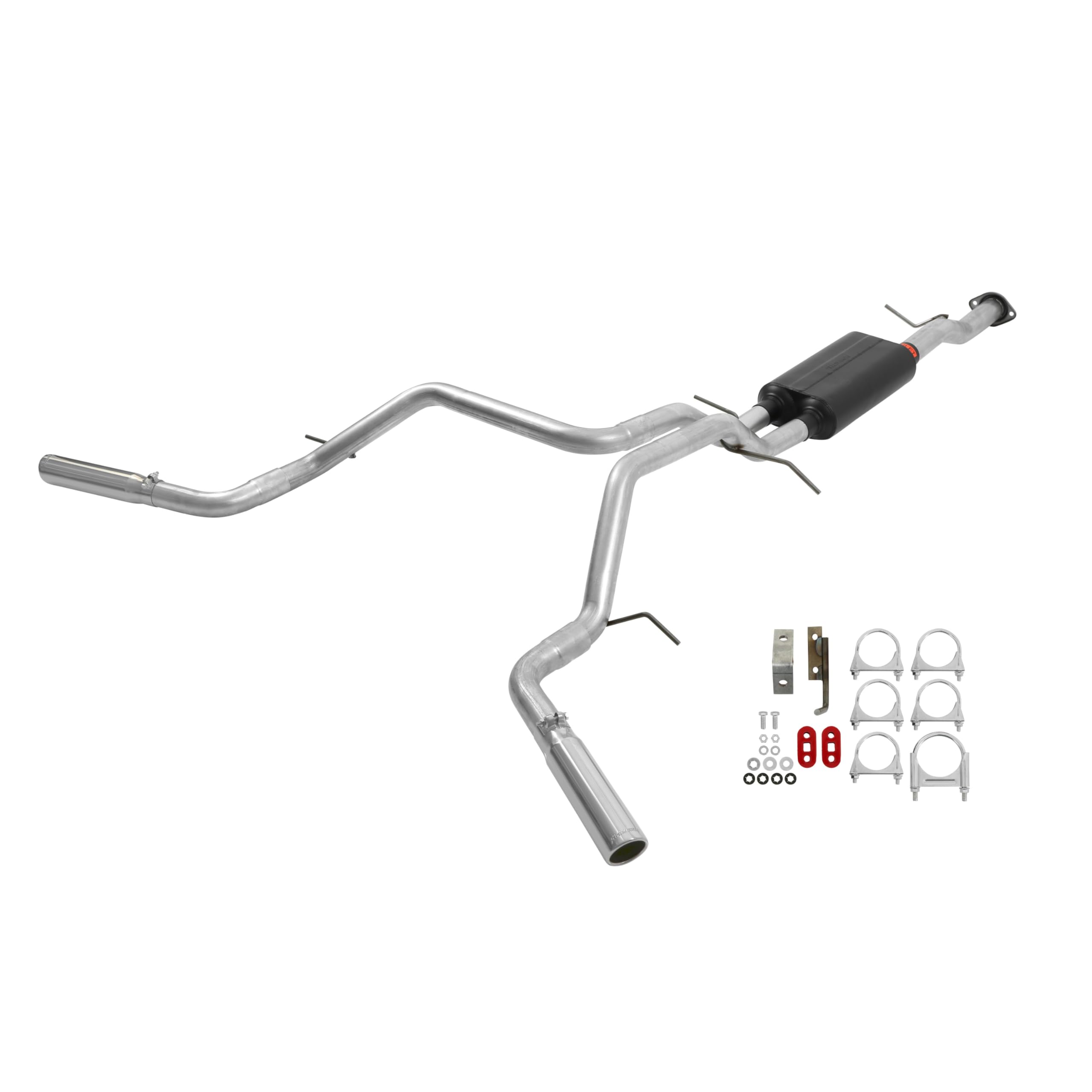 American Thunder Flowmaster 17430 Cat-Back Exhaust Kit Dual 2.5 Inch Tailpipes Aluminized Steel 3 Inch Stainless Steel Tips Compatible with 2007-2008 Chevy Tahoe GMC Yukon 4.8L 5.3L. 2/4WD