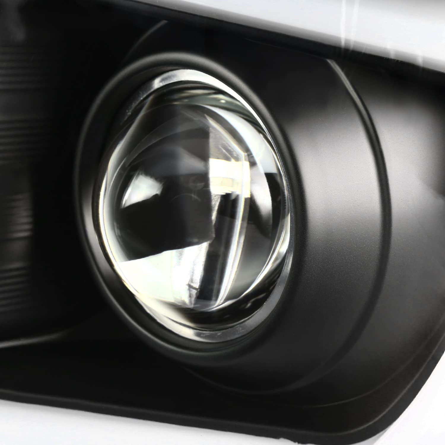 Matte Black SPEC-D TUNING Projector Headlights w/LED Light Bar Compatible with 2014-2021 Toyota Tundra, Left + Right Pair Headlamps Assembly