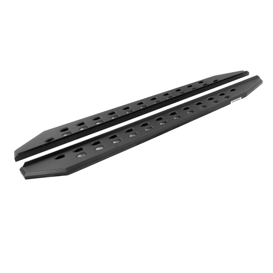 RB20 Slim Running Boards Go Rhino | 68", Galvanized Steel, Textured Black | 69400068SPC