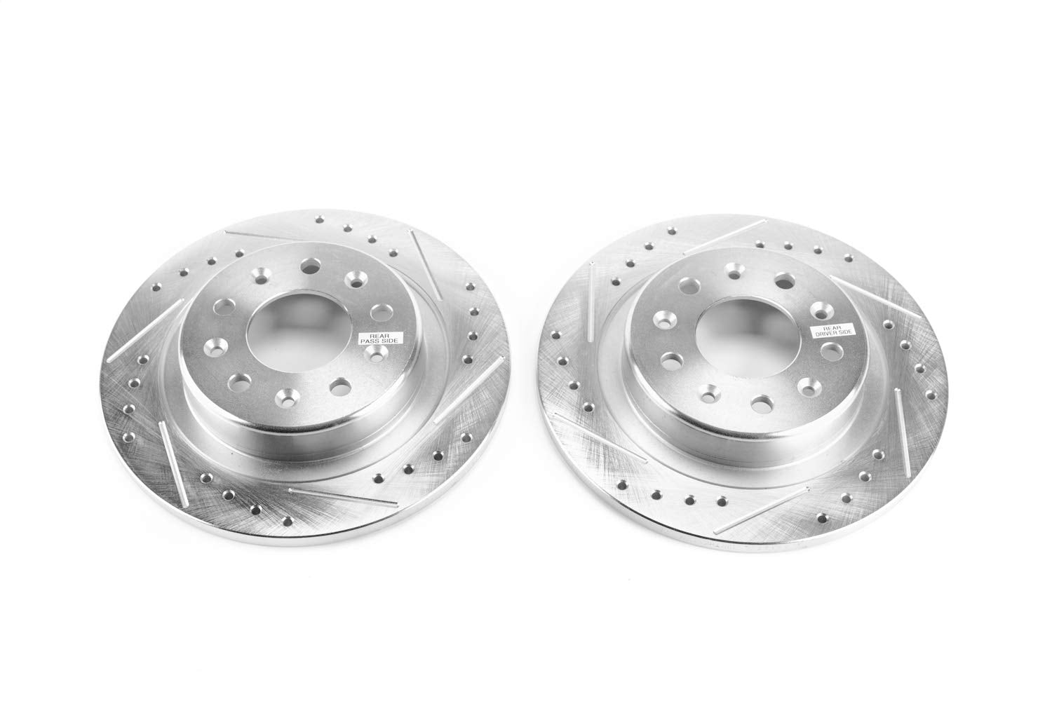 Power Stop AR82197XPR Rear Brake Rotor Pair Drilled and Slotted For Buick Envision, Buick LaCrosse, Buick Regal Sportback, Buick Regal TourX, Chevy Equinox, Chevy Malibu, GMC Terrain [Model Specific]