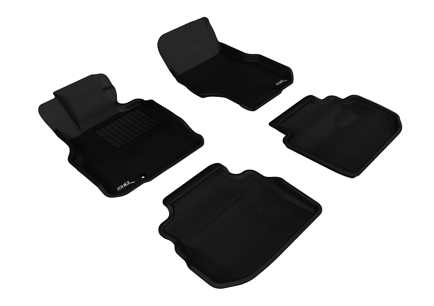 3D MAXpider All-Weather Floor Mats for Infiniti M35 2006-2010 Custom Fit Car Floor Liners, Kagu Series (1st & 2nd Row, Black)