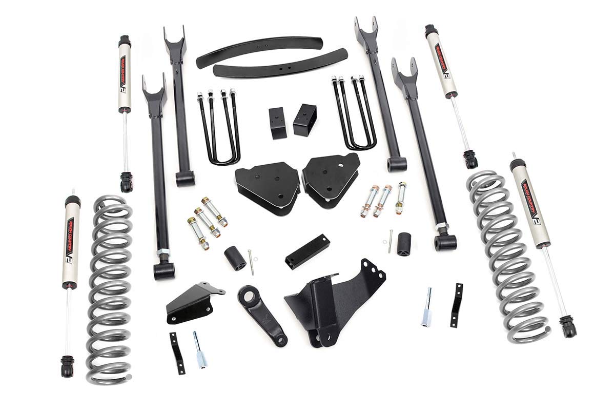 4-Link Lift Kit Rough Country 6" w/V2 Shocks for 05-07 Ford Super Duty - 57970