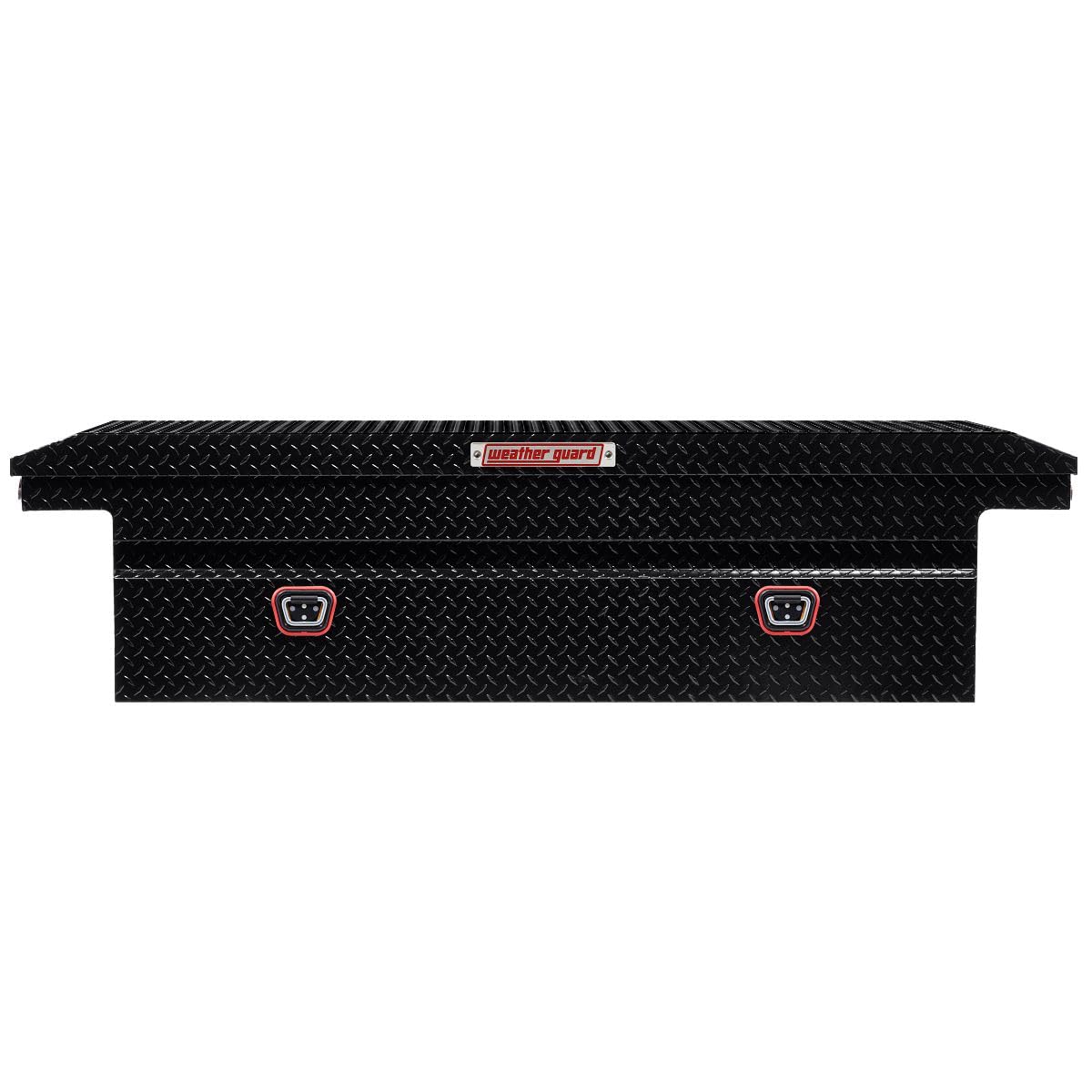 Weather Guard Saddle Truck Box Model 121-5-04, Aluminum, for Full Size Trucks, Low Profile, Gloss Black, 11.0 cu ft Capacity