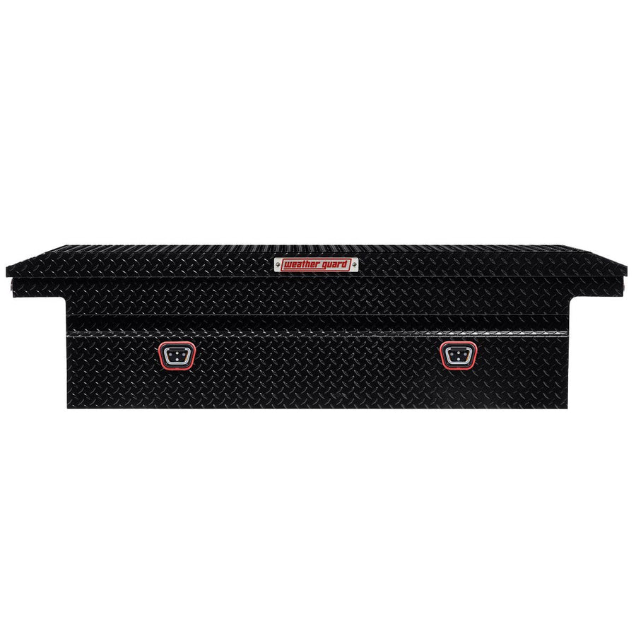 Weather Guard Saddle Truck Box Model 121-5-04, Aluminum, for Full Size Trucks, Low Profile, Gloss Black, 11.0 cu ft Capacity