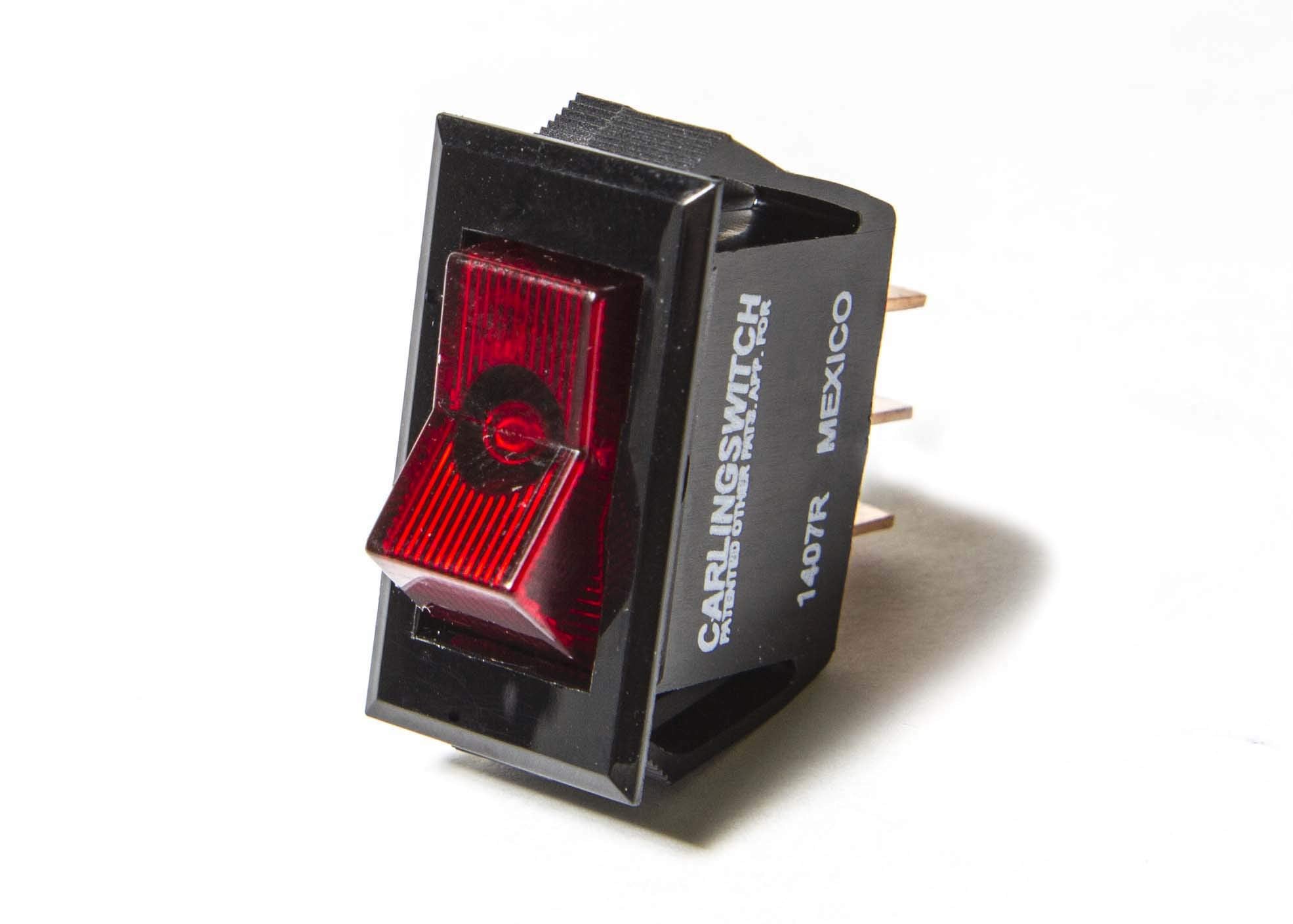 Sierra International Narrow Body RK19630 On-Off SPST Rocker Switch with Blade Terminals Fits 0.550" x 1.125" Stud Terminal