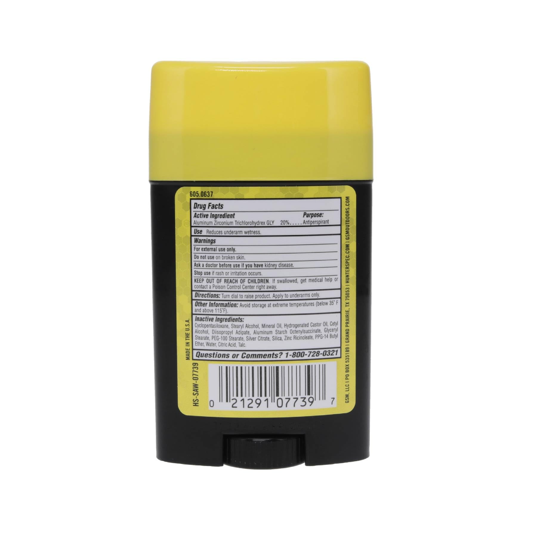 Scent-A-Way MAX Hunters Specialties Odorless Antiperspirant for Trappers, Anglers, and Campers, 2.25 Oz